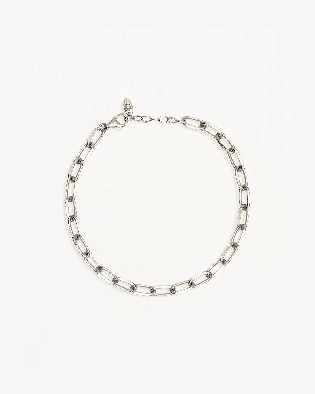 Sterling Silver Fate Link Chain Bracelet