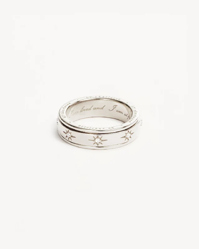 Sterling Silver I Am Loved Spinning Meditation Ring