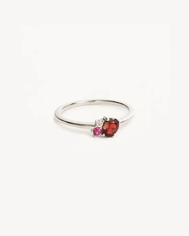 Sterling Silver Kindred Birthstone Ring - January