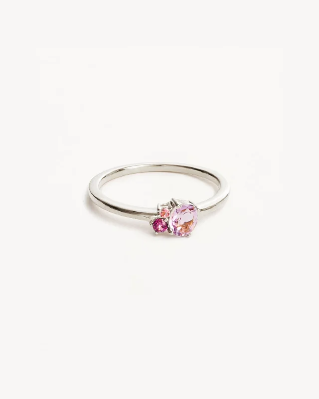 Sterling Silver Kindred Birthstone Ring - October