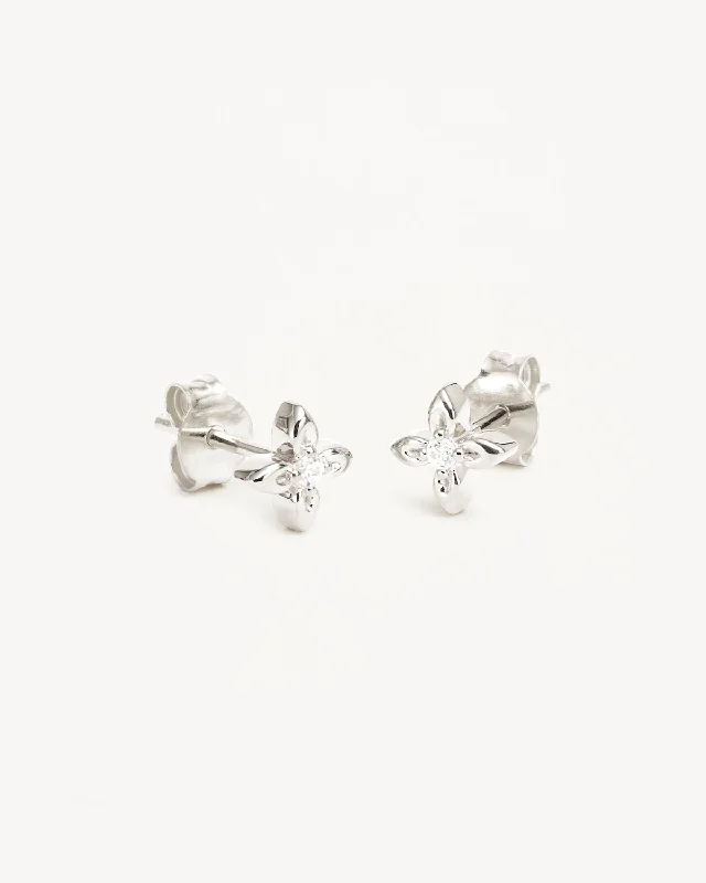 Sterling Silver Live in Light Stud Earrings