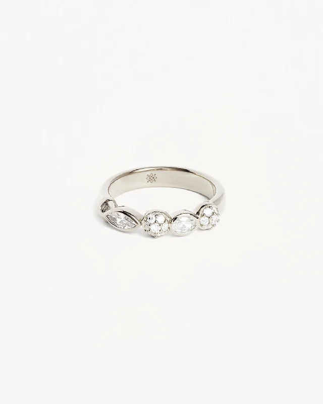 Sterling Silver Protection of Eye Crystal Ring