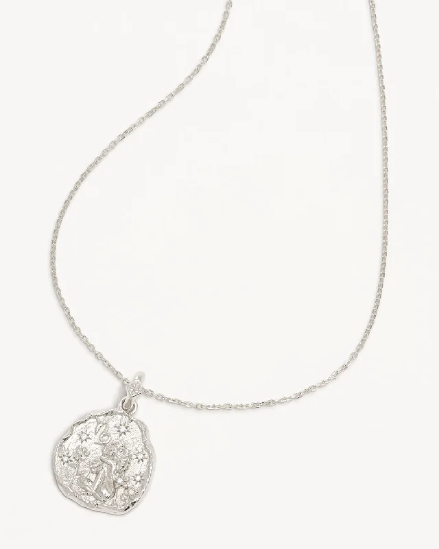 Sterling Silver She is Zodiac Necklace - Capricorn