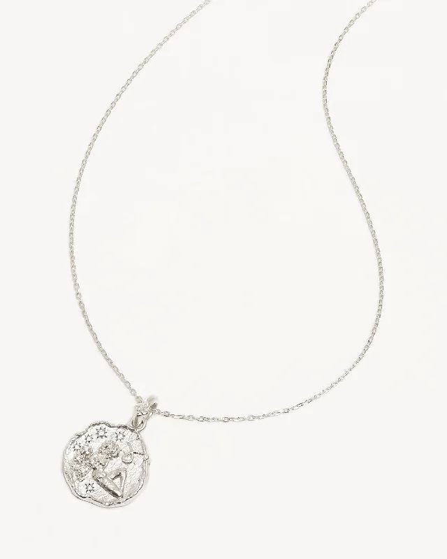 Sterling Silver She is Zodiac Necklace - Taurus