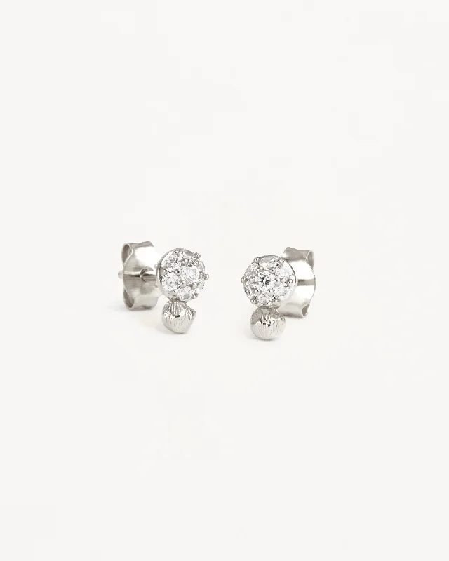 Sterling Silver Stardust Soul Stud Earrings