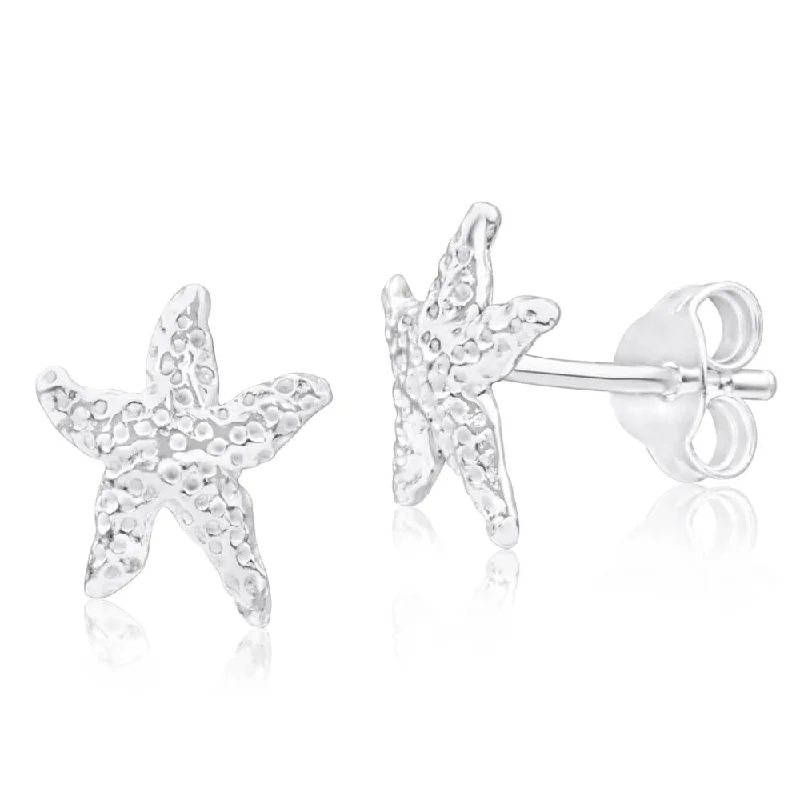 Sterling Silver Starfish Stud Earrings