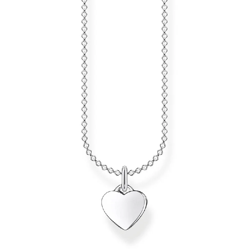 Sterling Silver Thomas Sabo Charm Club Small Heart Necklace 38-45cm