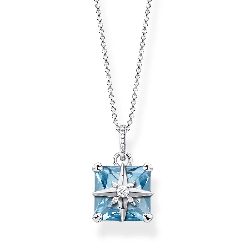 Sterling Silver Thomas Sabo Magic Stones Aqua Star Pendant