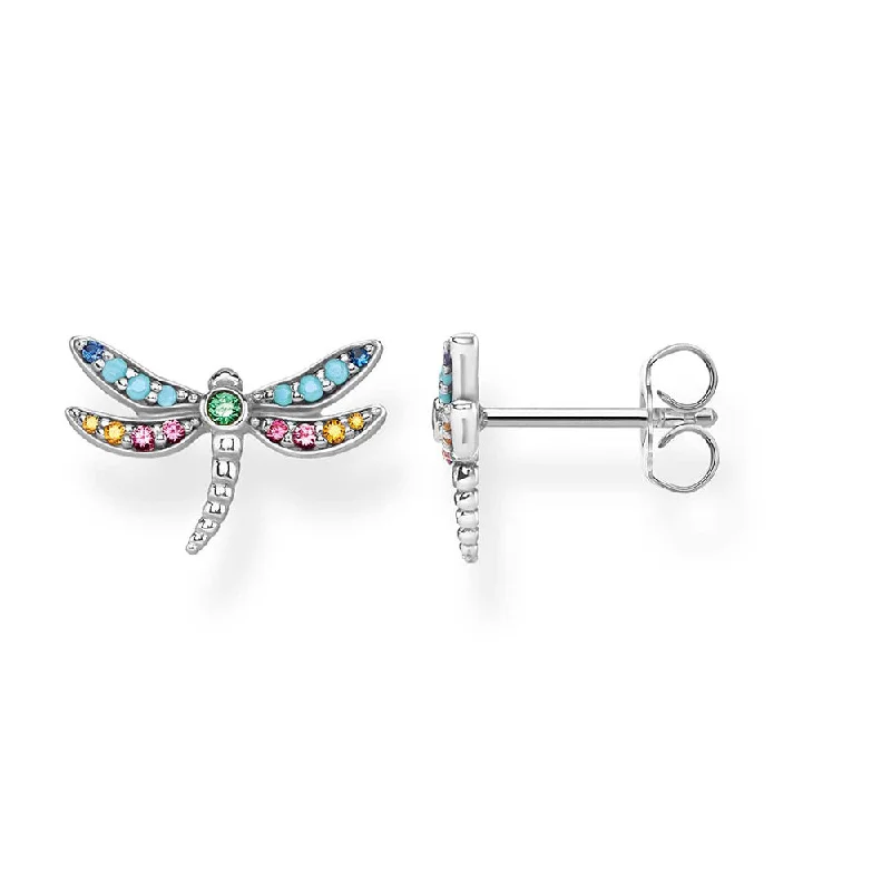 Sterling Silver Thomas Sabo Paradise Dragonfly Stud Earrings