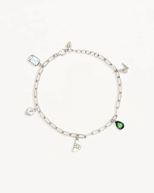 Sterling Silver Wanderlust Charm Bracelet