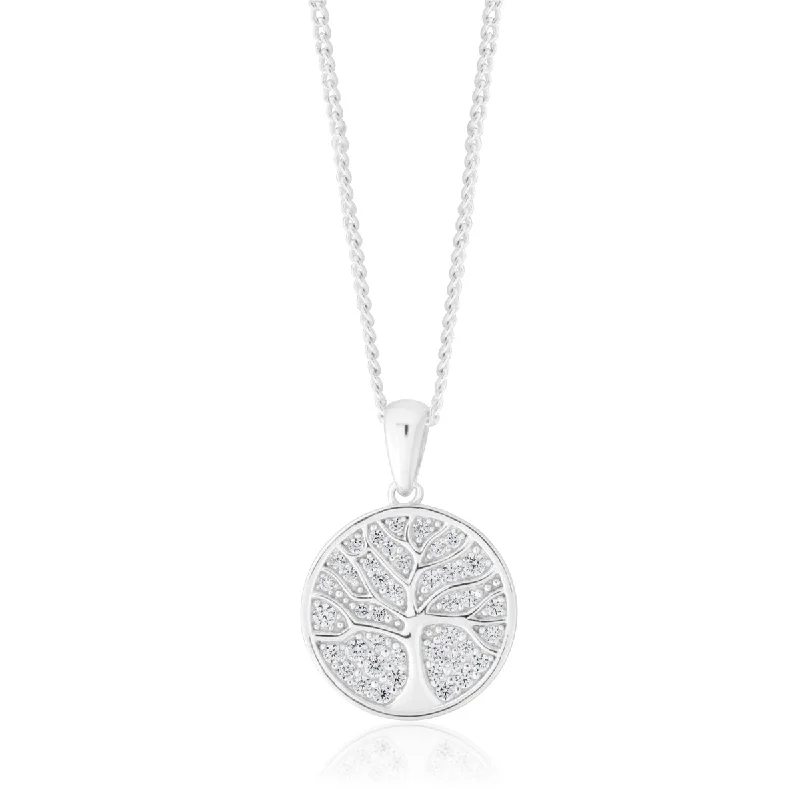 Sterling Silver Zirconia Tree of Life Pendant