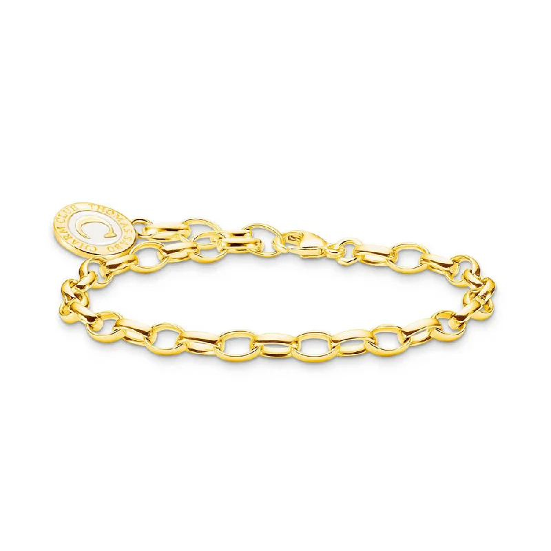 Thomas Sabo Gold Plated Sterling Silver Charmista Belcher 17cm Bracelet