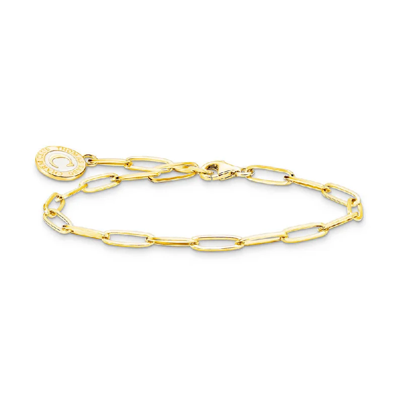 Thomas Sabo Gold Plated Sterling Silver Charmista Long Link 17cm Bracelet