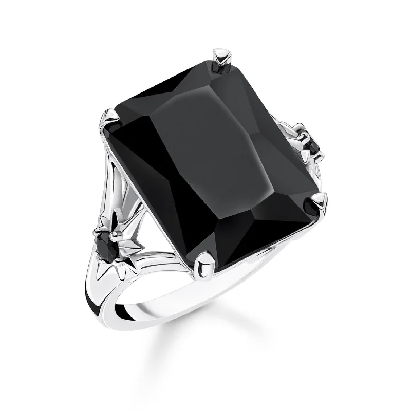 Thomas Sabo Magic Stones Sterling Silver Onyx statement Ring