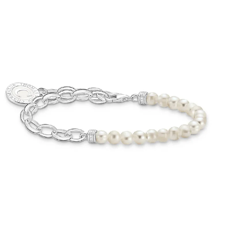 Thomas Sabo Sterling Silver Charmista Fresh Water Belcher 14-17cm Bracelet