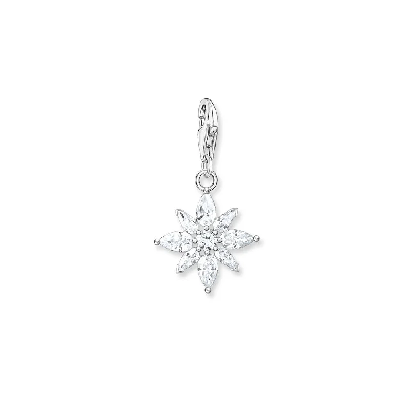 Thomas Sabo Sterling Silver Cubic Zirconia Flower Pendant