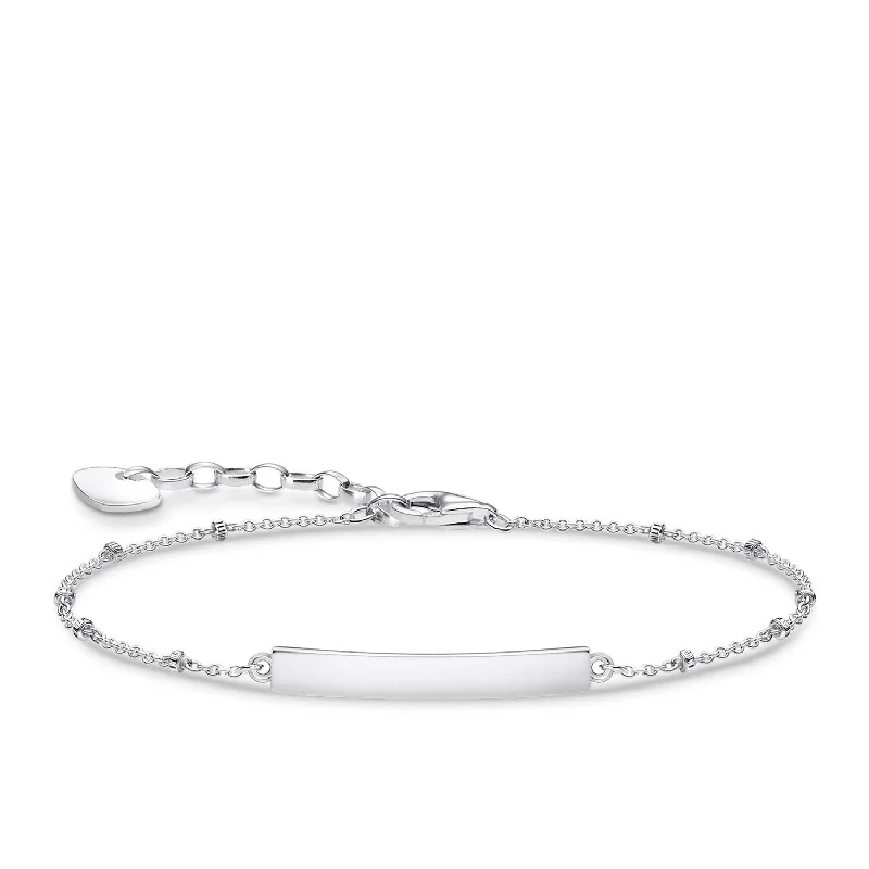 Thomas Sabo Sterling Silver Engrav Bridge 16-19cm Bracelet