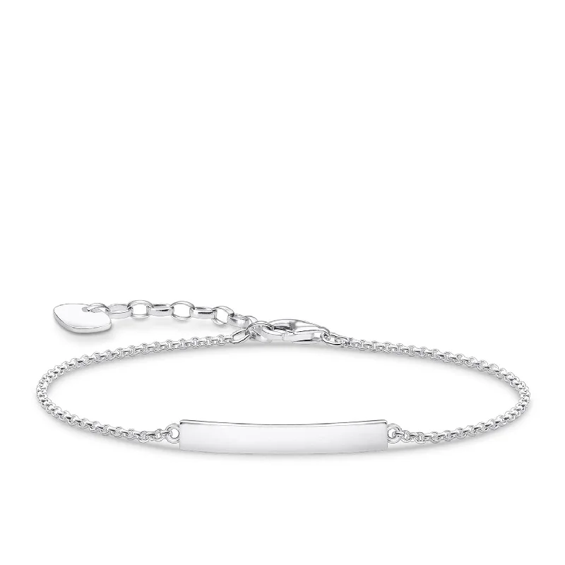 Thomas Sabo Sterling Silver Engrave Bridge 16-19cm Bracelet