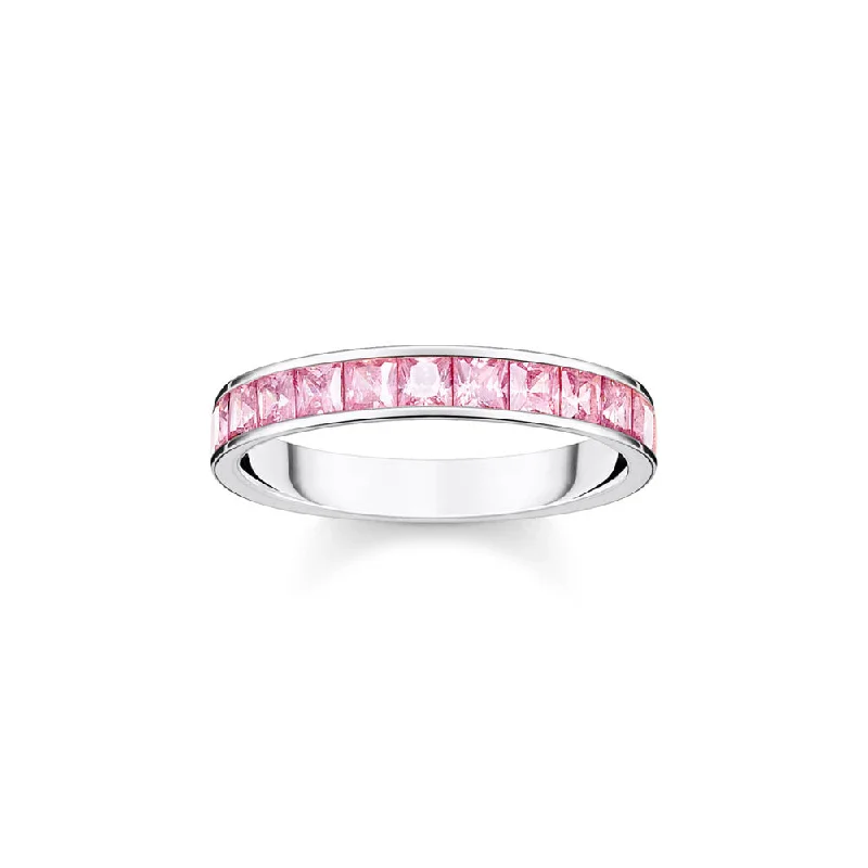 Thomas Sabo Sterling silver Heritage Pink Cubic Zirconia Ring