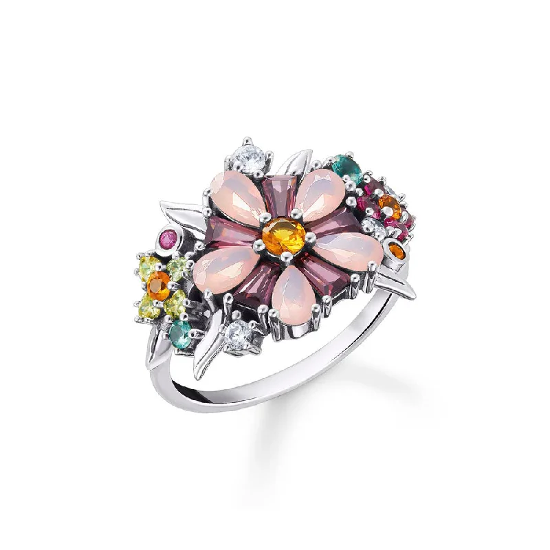 Thomas Sabo Sterling Silver Magic Garden Floral Ring