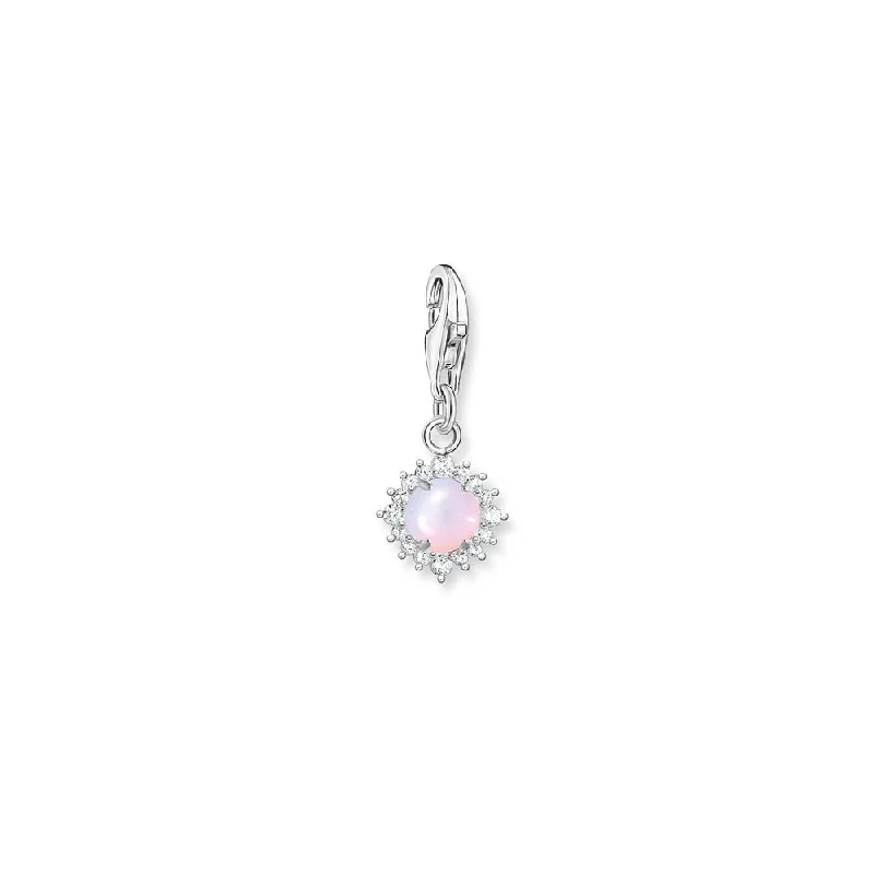 Thomas Sabo Sterling Silver Opal Opaque Colour Rose Pendant