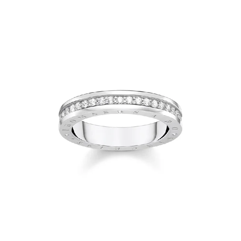 Thomas Sabo Sterling Silver Sparkling Circle Cubic Zirconia Ring