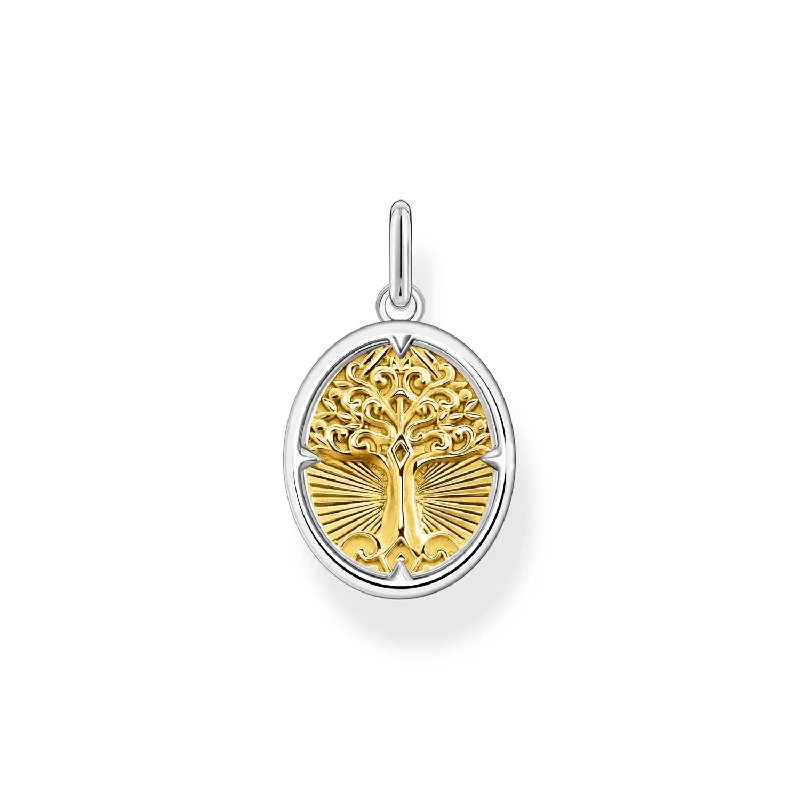 Thomas Sabo Sterling Silver Tree Of Love Oval Pendant