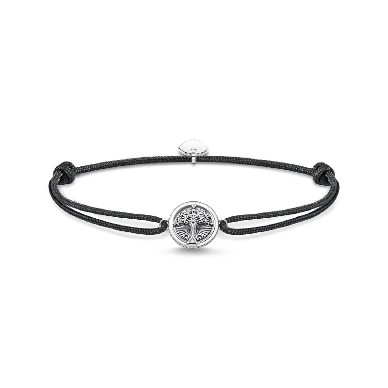 Thomas Saboo Sterling Silver Black Tree of Love 16-27cm Bracelet