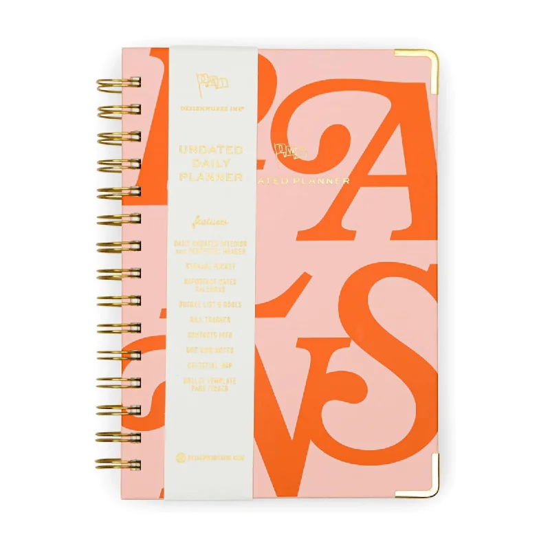 Undated Ring Bound Daily Planner