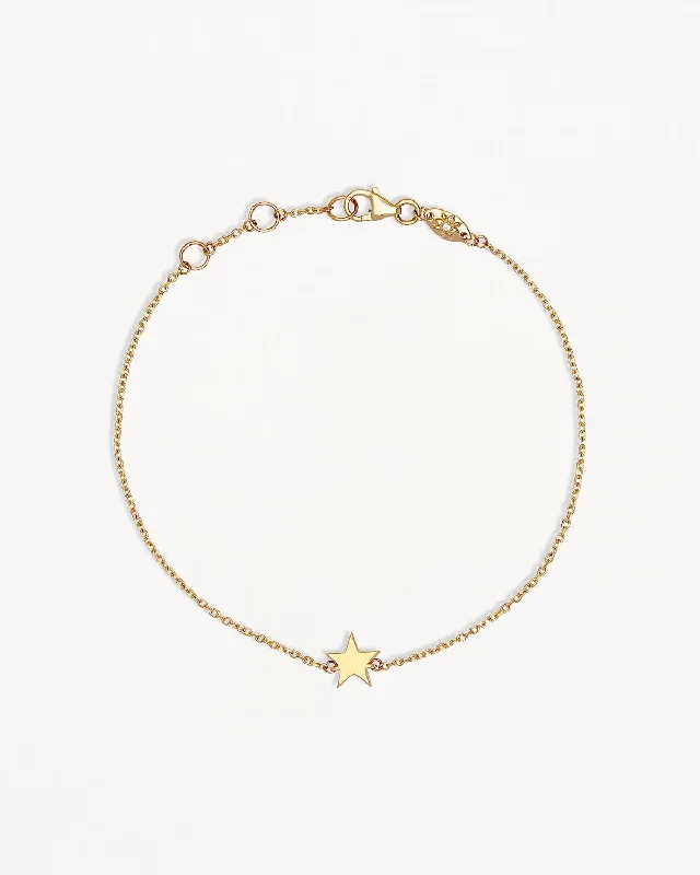 9k Solid Gold Wishing on a Star Bracelet