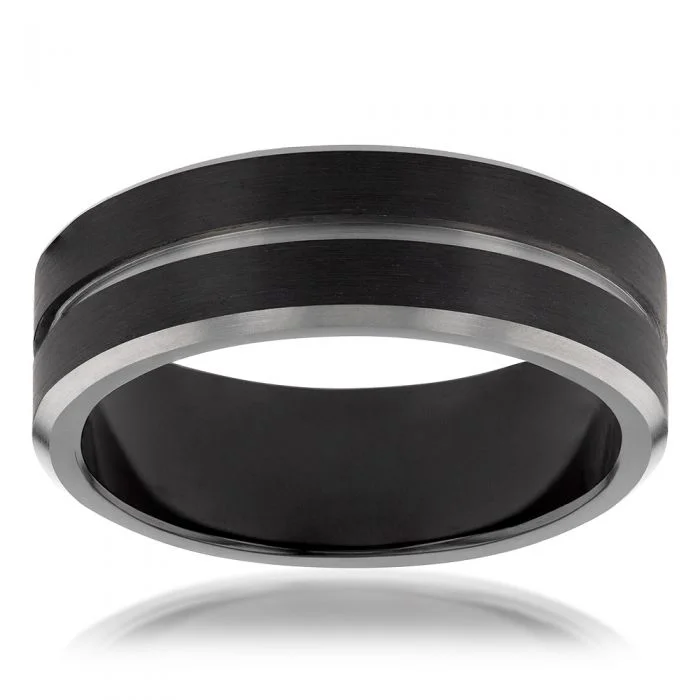 Zirconium 8mm Gents Ring 2.0mm Thick Standard Fit Size Z